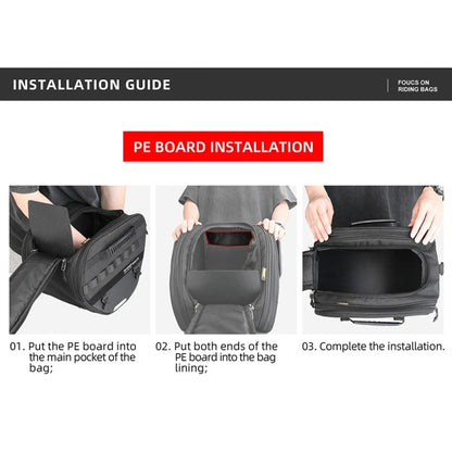 Rhinowalk MTR5001 15L Scooter Front Bag Large Capacity Curved Beam Motorcycle Rear Seat Bag, MTR5001