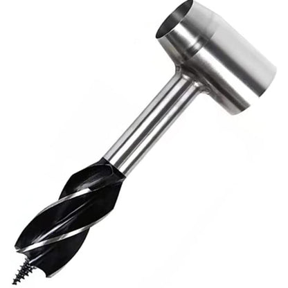 Outdoor Camping Survival Drill Bit Drilling Chopping Wood Tools, Gray, Brown