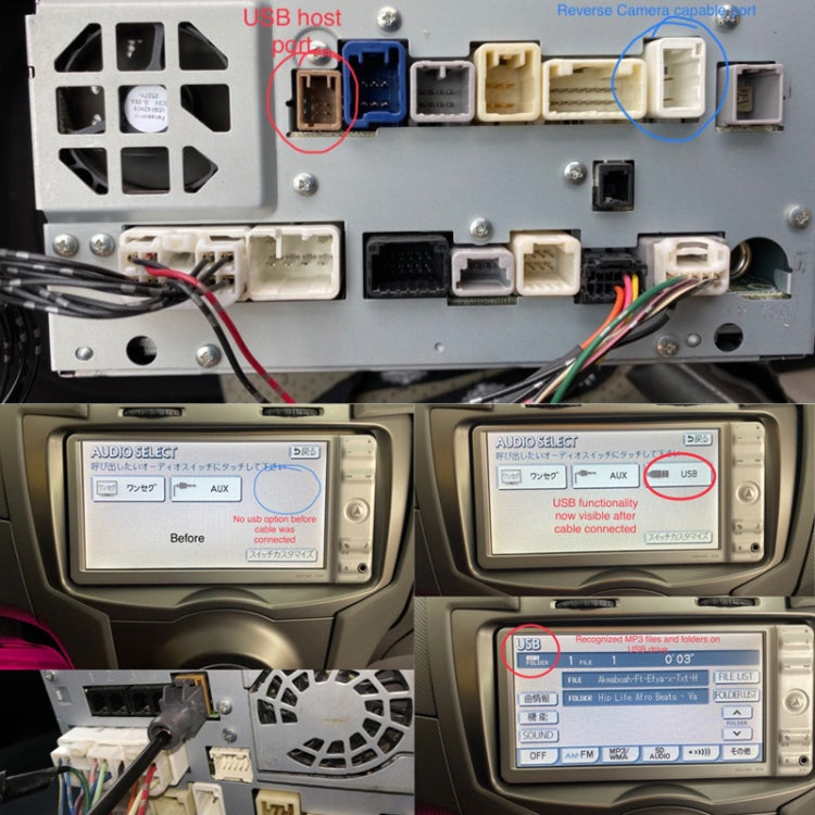 For Suzuki / Subaru 4Pin Car CD USB Audio Data Input Connection Cable