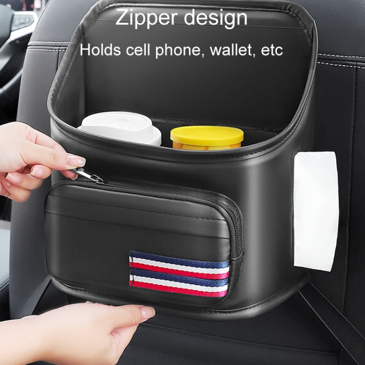 Car Seatback Storage Hanging Bag Vehicle Multifunctional Storing Tissue Box, No Built-In Bucket, With Bulit-In Bucket