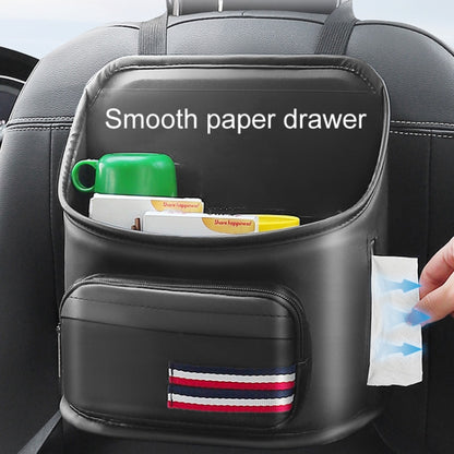 Car Seatback Storage Hanging Bag Vehicle Multifunctional Storing Tissue Box, No Built-In Bucket, With Bulit-In Bucket
