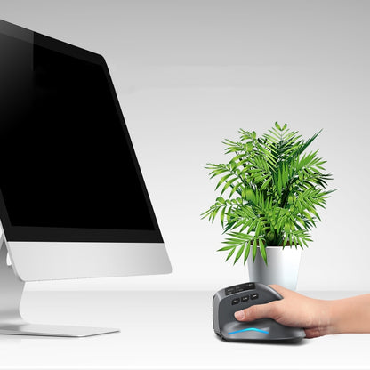 ZELOTES F-26C 8-Keys 2.4G+Bluetooth Dual-Mode LED Display Vertical Grip Wireless Mouse, F-26C