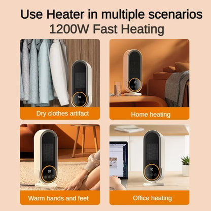 E68 1200W PTC Ceramic Heating Desktop Heater Smart Electric Heater, EU Plug, US Plug, UK Plug