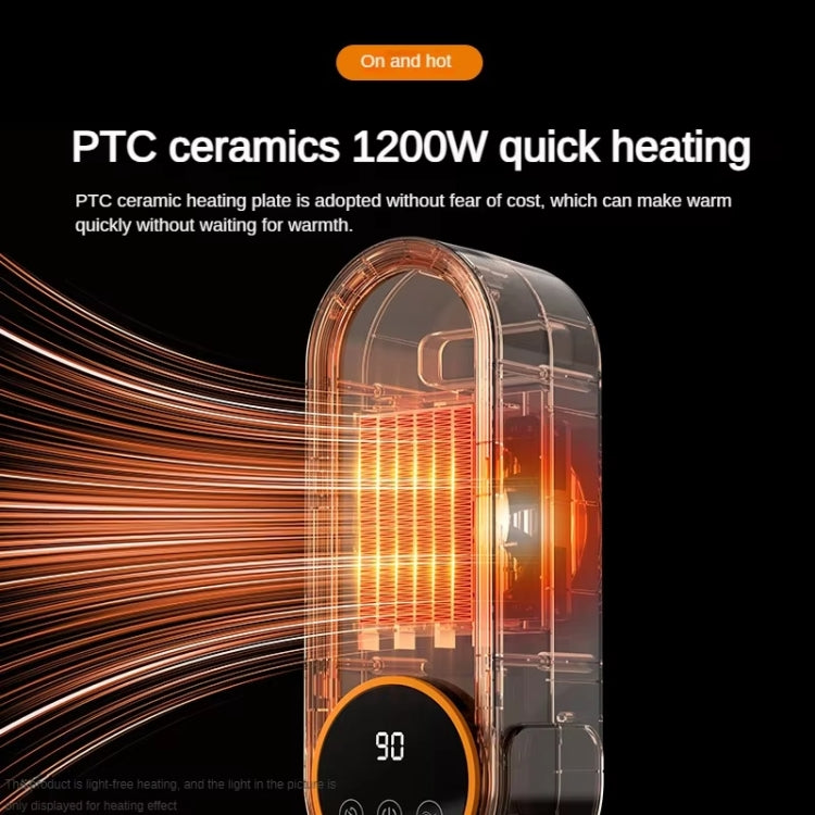 E68 1200W PTC Ceramic Heating Desktop Heater Smart Electric Heater, EU Plug, US Plug, UK Plug