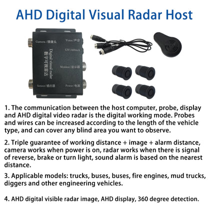 360-degree Detection Reversing Visual AHD Digital Radar