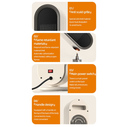 E68S 1200W PTC Ceramic Heating Desktop Smart Electric Heater, EU Plug, US Plug, UK Plug