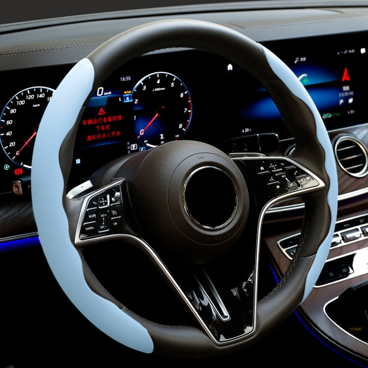 38cm Liquid Silicone Sweat-Absorbing Anti-Skid Car Steering Wheel Cover