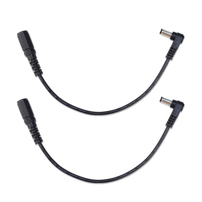 2pcs DC 5.5 x 2.1mm Straight To Bend Adapter Cable Male To Female Power Cord Extension Cord, B1-2