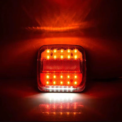 Transparent Shell Square Trailer LED Brake Tail Light