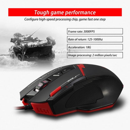 ZELOTES C8 8-buttons Ergonomic Game Programming Custom Wired Mouse, C8