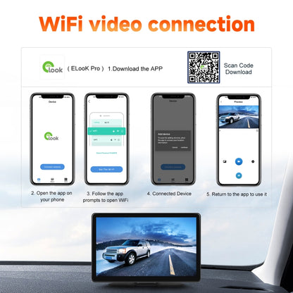8-Inch HD Wireless CarPlay Screen DVR With Dash Cam/1080p Front Rear Camera/Bluetooth/AirPlay