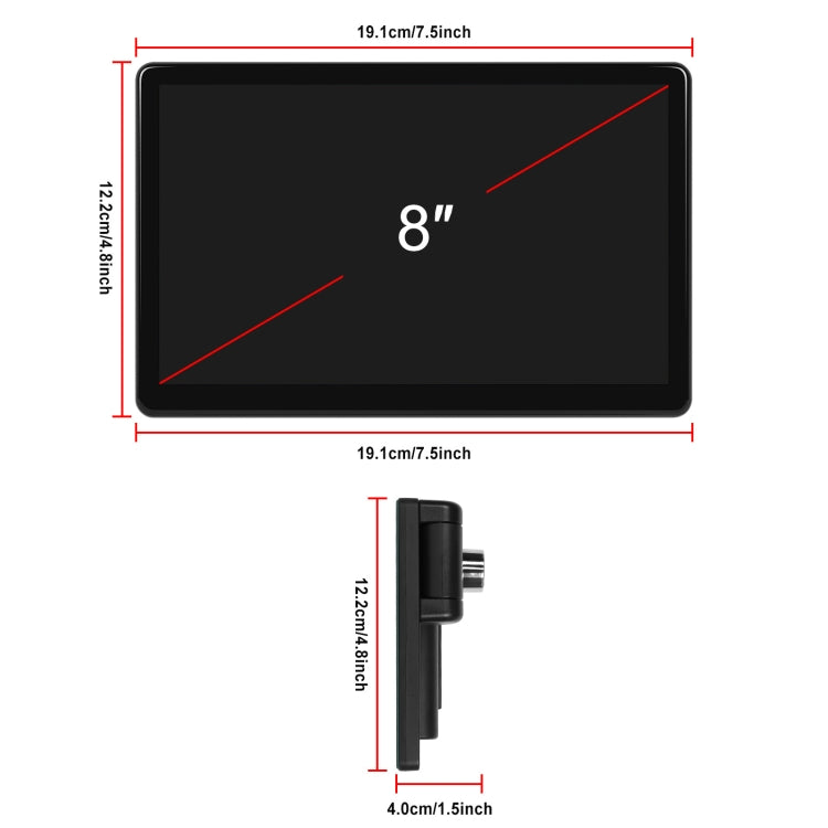 8-Inch HD Wireless CarPlay Screen DVR With Dash Cam/1080p Front Rear Camera/Bluetooth/AirPlay