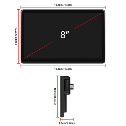 8-Inch HD Wireless CarPlay Screen DVR With Dash Cam/1080p Front Rear Camera/Bluetooth/AirPlay