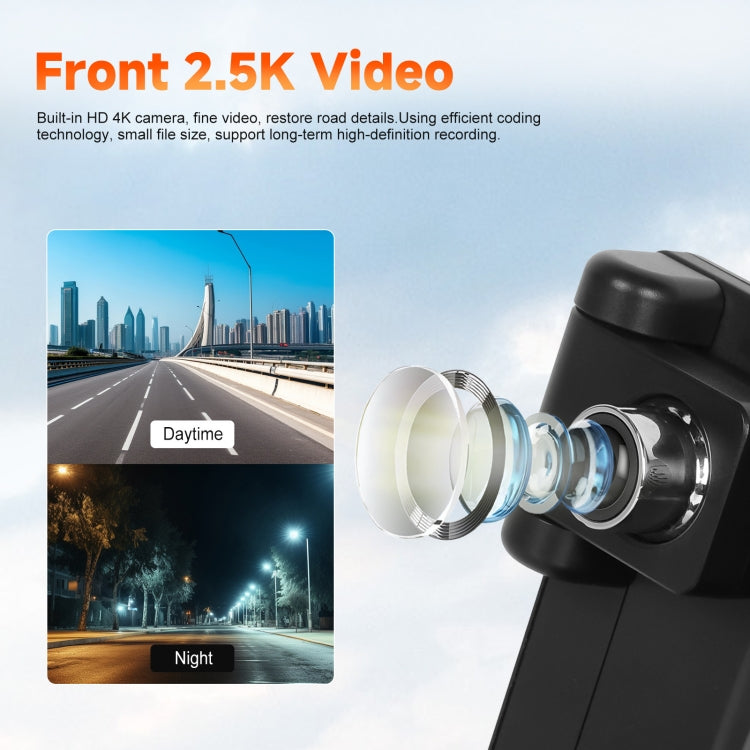 8-Inch HD Wireless CarPlay Screen DVR With Dash Cam/1080p Front Rear Camera/Bluetooth/AirPlay