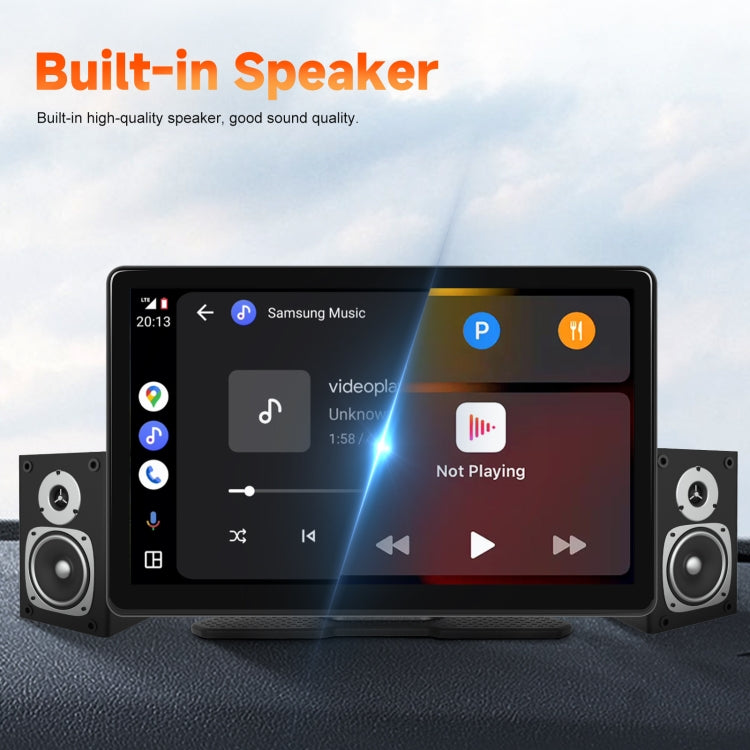 8-Inch HD Wireless CarPlay Screen DVR With Dash Cam/1080p Front Rear Camera/Bluetooth/AirPlay