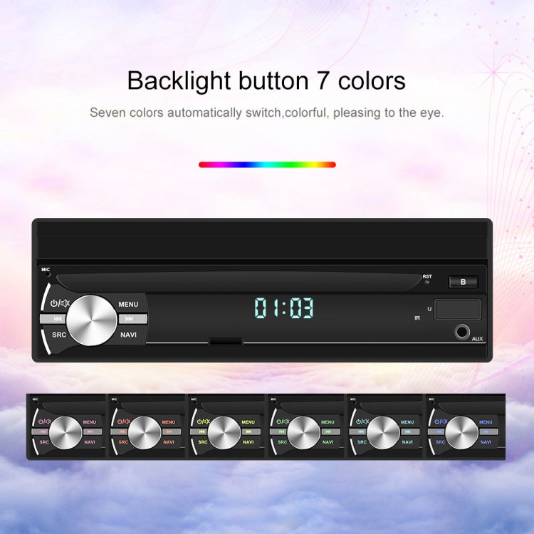 7-Inch Single Din Android 10.0 Carplay Screen With GPS Navigation/Bluetooth/Mirror Link/DVR Input, Standard Edition 1+32G, Standard Edition 2+64G, With 4-light Camera 1+32G, With 4-light Camera 2+64G, With 12-light Camera 1+32G, With 12-light Camera 2+64G