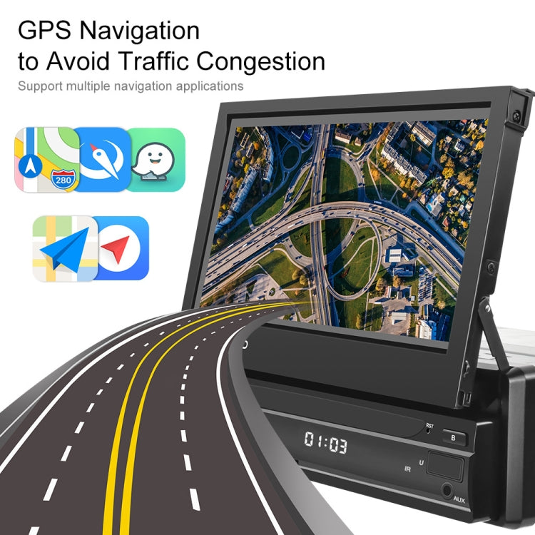 7-Inch Single Din Android 10.0 Carplay Screen With GPS Navigation/Bluetooth/Mirror Link/DVR Input, Standard Edition 1+32G, Standard Edition 2+64G, With 4-light Camera 1+32G, With 4-light Camera 2+64G, With 12-light Camera 1+32G, With 12-light Camera 2+64G
