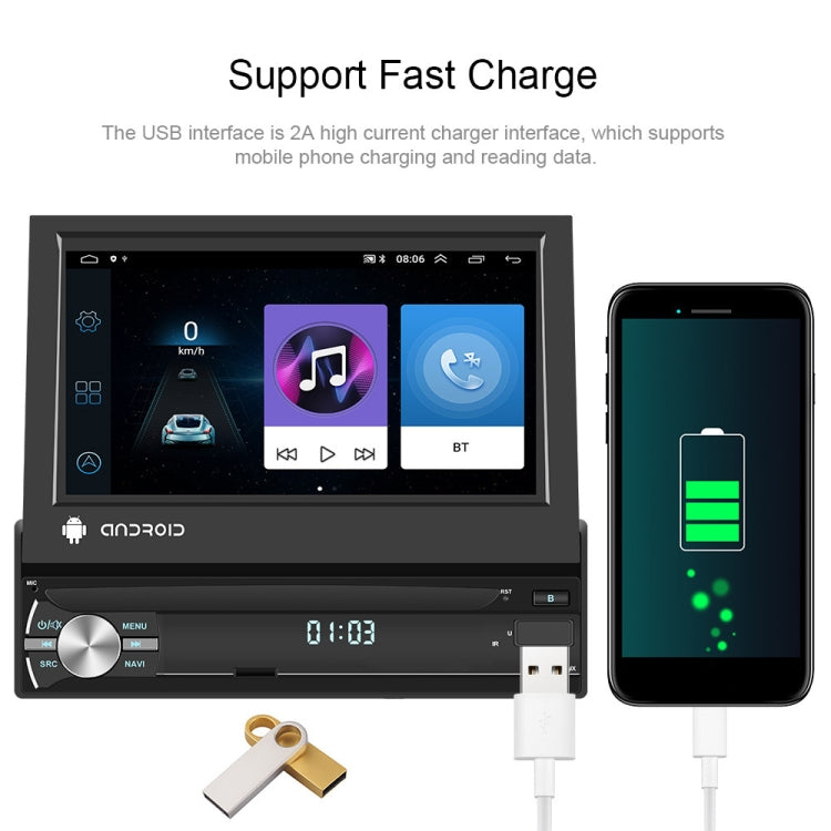 7-Inch Single Din Android 10.0 Carplay Screen With GPS Navigation/Bluetooth/Mirror Link/DVR Input, Standard Edition 1+32G, Standard Edition 2+64G, With 4-light Camera 1+32G, With 4-light Camera 2+64G, With 12-light Camera 1+32G, With 12-light Camera 2+64G