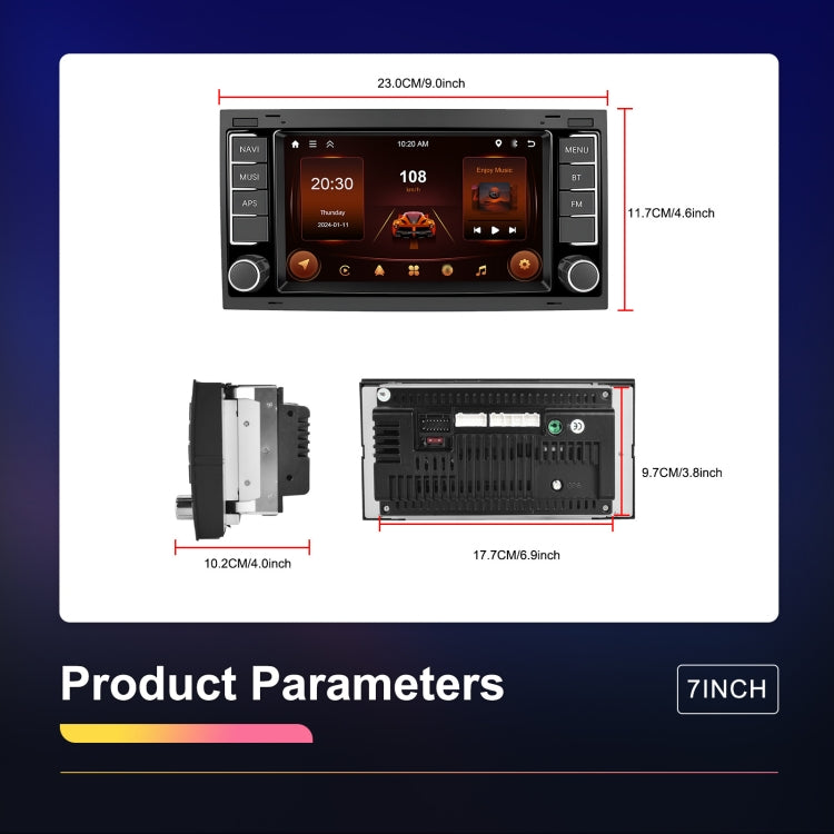 For Volkswagen Touareg 7-Inch Car WiFi Player Android 13 System Support CarPlay/Android Auto, 2+64G Standard Edition, 2+64G With AHD Camera and Mic, 4+64G Standard Edition, 4+64G With AHD Camera and Mic