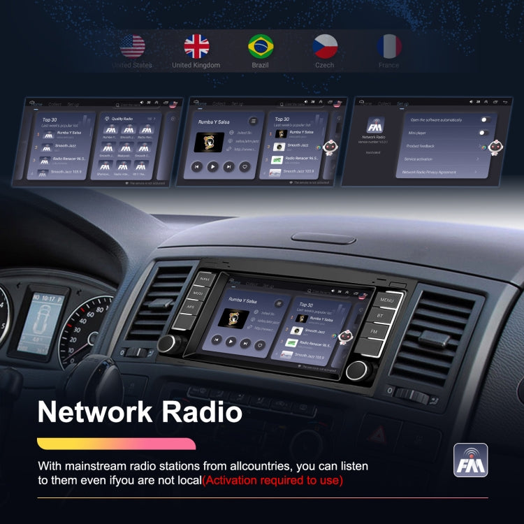 For Volkswagen Touareg 7-Inch Car WiFi Player Android 13 System Support CarPlay/Android Auto, 2+64G Standard Edition, 2+64G With AHD Camera and Mic, 4+64G Standard Edition, 4+64G With AHD Camera and Mic