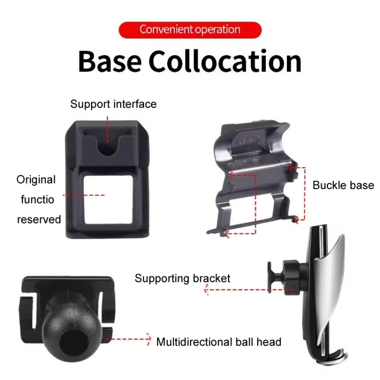 For BMW Car Air Outlet Modified Mobile Phone Holder Base, 05-12 3 Series, 08-13 X5/X6, 09-15 7 Series, 11-16 X3/X4, 10-17 5GT  Imported, 11-17 5 Series, 11-17 5 Series Universal Applicable to Double Rollers, 12-15 X1, 13-19 3 Series/4 Series           ...