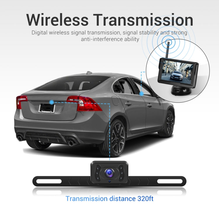 4.3-inch Car Reversing Camera & Monitor Set Rear View Dash Cam, Standard