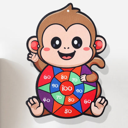 Cartoon Sticky Ball Board Throwing Indoor and Outdoor Toys with 3 Balls, Crocodile, Monkey, Panda, Santa Claus, Rabbit