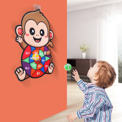 Cartoon Sticky Ball Board Throwing Indoor and Outdoor Toys with 3 Balls, Crocodile, Monkey, Panda, Santa Claus, Rabbit
