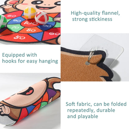 Cartoon Sticky Ball Board Throwing Indoor and Outdoor Toys with 3 Balls, Crocodile, Monkey, Panda, Santa Claus, Rabbit