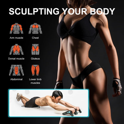 MK5008 Multifunctional Portable Foldable Abdominal Wheel Home Fitness Equipment