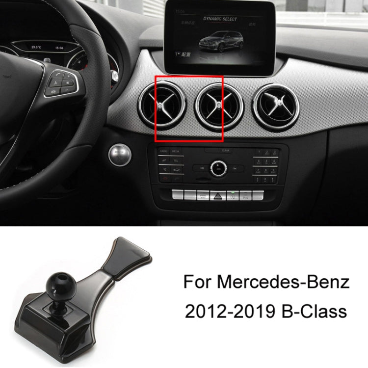 For Mercedes-Benz Left-Handed Drive Mobile Phone Holder Car Air Outlet Base, 05-10 ML, 06-17 R-Class, 08-10 C-Class, 08-12 S-Class, 09-10 B-Class, 11-13 C-Class, 12-19 B-Class, 12 GLK, 12-15 ML, 13-15 GLK, 14-15 E-Class/13-16 E-Class, 12-17 CLS        ...