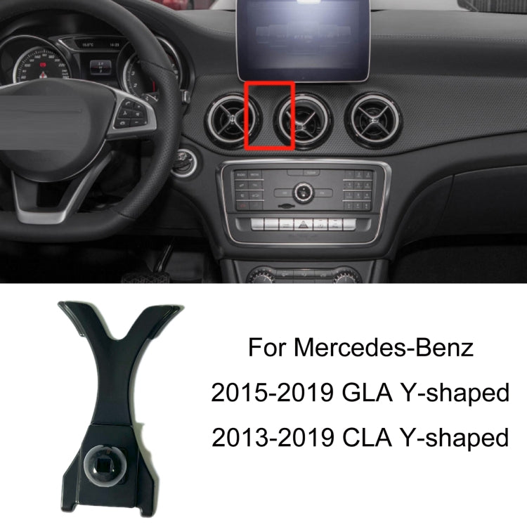 For Mercedes-Benz Left-Handed Drive Mobile Phone Holder Car Air Outlet Base, 05-10 ML, 06-17 R-Class, 08-10 C-Class, 08-12 S-Class, 09-10 B-Class, 11-13 C-Class, 12-19 B-Class, 12 GLK, 12-15 ML, 13-15 GLK, 14-15 E-Class/13-16 E-Class, 12-17 CLS        ...