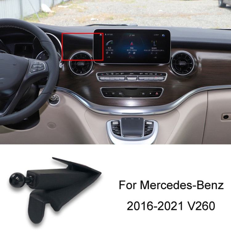 For Mercedes-Benz Left-Handed Drive Mobile Phone Holder Car Air Outlet Base, 05-10 ML, 06-17 R-Class, 08-10 C-Class, 08-12 S-Class, 09-10 B-Class, 11-13 C-Class, 12-19 B-Class, 12 GLK, 12-15 ML, 13-15 GLK, 14-15 E-Class/13-16 E-Class, 12-17 CLS        ...