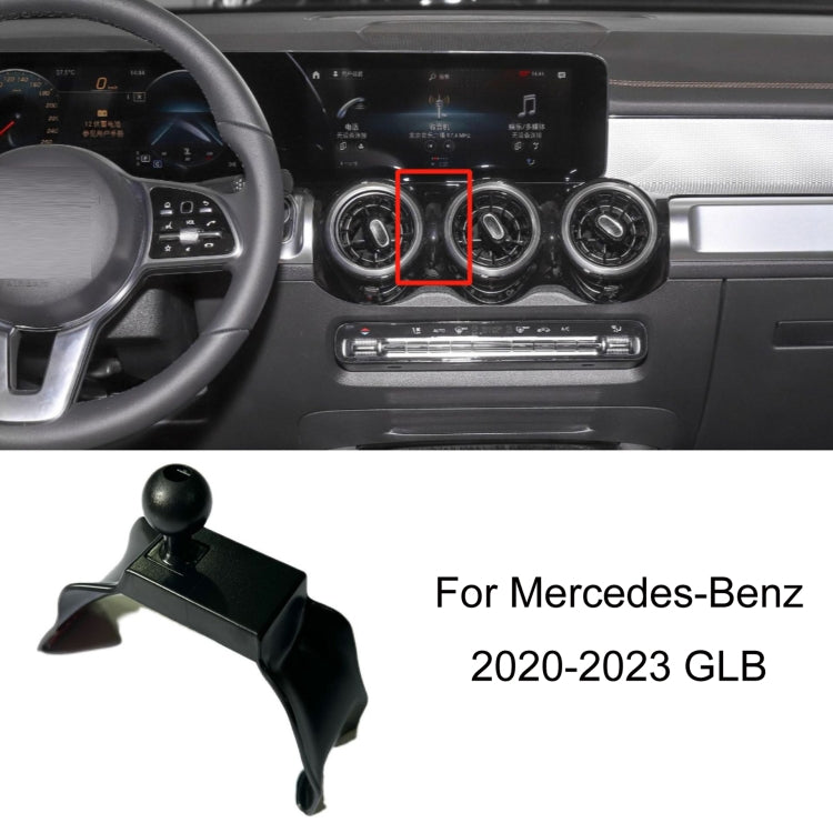 For Mercedes-Benz Left-Handed Drive Mobile Phone Holder Car Air Outlet Base, 05-10 ML, 06-17 R-Class, 08-10 C-Class, 08-12 S-Class, 09-10 B-Class, 11-13 C-Class, 12-19 B-Class, 12 GLK, 12-15 ML, 13-15 GLK, 14-15 E-Class/13-16 E-Class, 12-17 CLS        ...