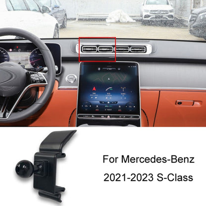 For Mercedes-Benz Left-Handed Drive Mobile Phone Holder Car Air Outlet Base, 05-10 ML, 06-17 R-Class, 08-10 C-Class, 08-12 S-Class, 09-10 B-Class, 11-13 C-Class, 12-19 B-Class, 12 GLK, 12-15 ML, 13-15 GLK, 14-15 E-Class/13-16 E-Class, 12-17 CLS        ...
