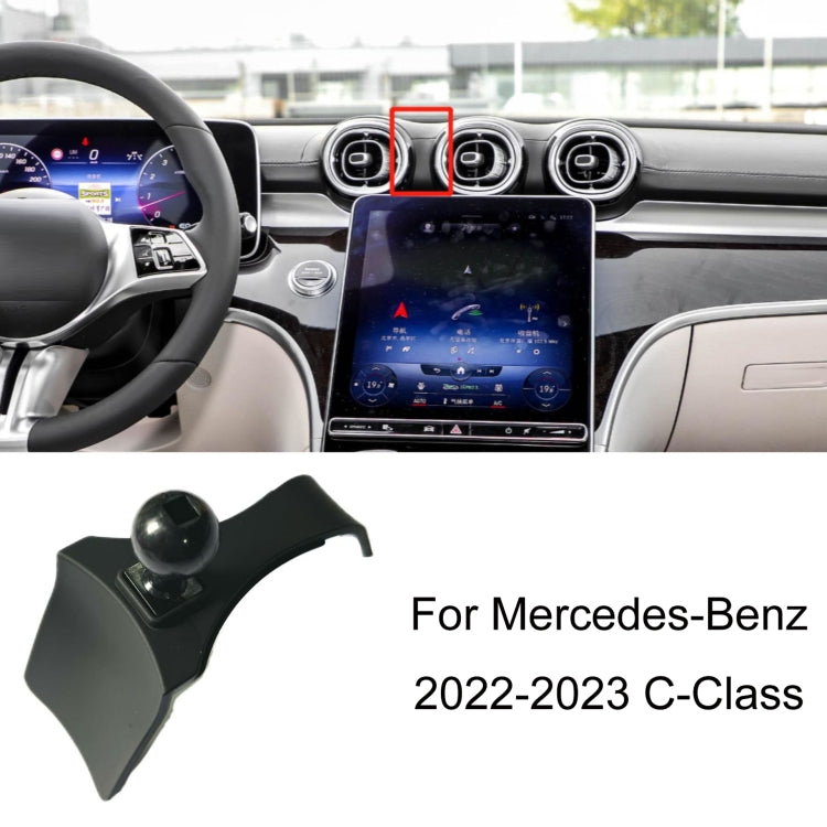 For Mercedes-Benz Left-Handed Drive Mobile Phone Holder Car Air Outlet Base, 05-10 ML, 06-17 R-Class, 08-10 C-Class, 08-12 S-Class, 09-10 B-Class, 11-13 C-Class, 12-19 B-Class, 12 GLK, 12-15 ML, 13-15 GLK, 14-15 E-Class/13-16 E-Class, 12-17 CLS        ...