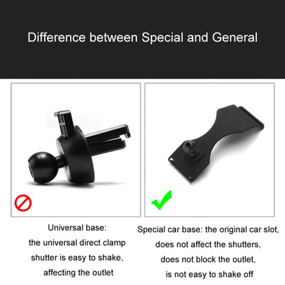 For Mercedes-Benz Left-Handed Drive Mobile Phone Holder Car Air Outlet Base, 05-10 ML, 06-17 R-Class, 08-10 C-Class, 08-12 S-Class, 09-10 B-Class, 11-13 C-Class, 12-19 B-Class, 12 GLK, 12-15 ML, 13-15 GLK, 14-15 E-Class/13-16 E-Class, 12-17 CLS        ...