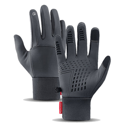 Kyncilor Waterproof Cycling Warm Gloves Two-finger Touch Screen Ultra-soft Velvet Outdoor Gloves, M, L, XL