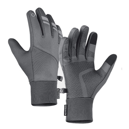 Kyncilor Velvet Warm Cycling Gloves Reflective Touch Screen Ski Water-repellent Elastic Gloves, S, M, L, XL