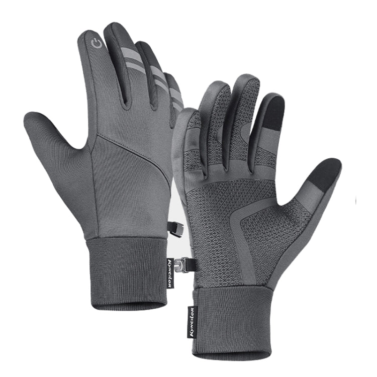 Kyncilor Velvet Warm Cycling Gloves Reflective Touch Screen Ski Water-repellent Elastic Gloves, S, M, L, XL