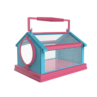 DIY Insect Animal Observation Cage with 75mm 3X Magnifying Glass