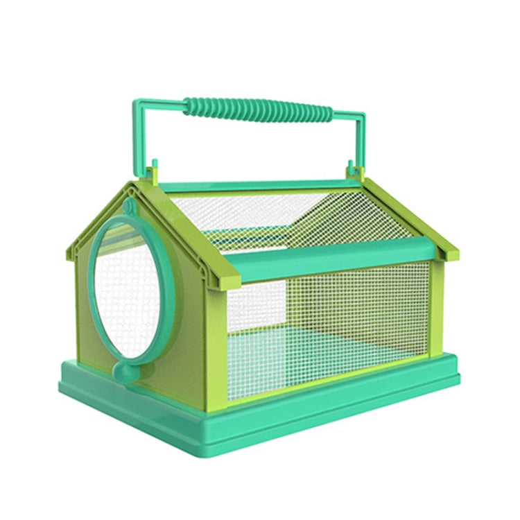 DIY Insect Animal Observation Cage with 75mm 3X Magnifying Glass