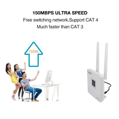 4G LTE CPE Colorful Screen Router Triple Network Plug and Play Mobile Router, EU Plug, Asian Version B1/3/5/38/39/40/41, European Version B1/3/7/8/20/38/39/40/41, US Version B2/4/5/12/17
