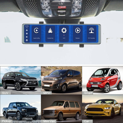 11.26 Inch 2-Split Streaming Media Rearview Mirror Front And Rear Dual Camera Recorder