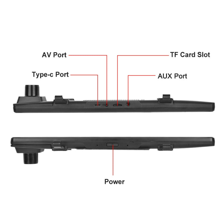 11.26 Inch 2-Split Streaming Media Rearview Mirror Front And Rear Dual Camera Recorder
