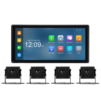 10.36-Inch Car Central Control Smart Player With 4-Way Camera, Standard, 64G TF Card