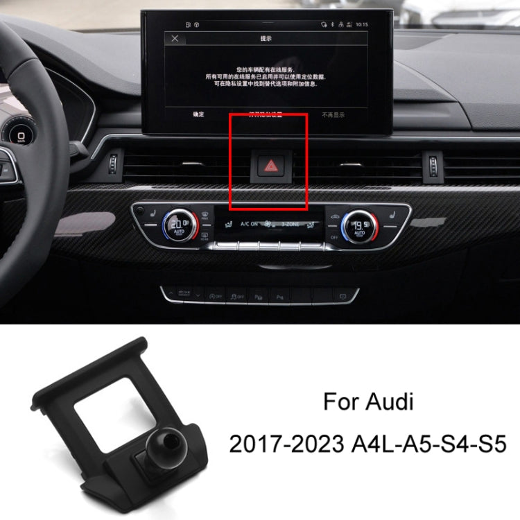 For Audi Left Driving Car Mobile Phone Holder Mounting Base, 05-11 A6L, 06-15 Q7, 09-16 A4L/A5, 10-18 Q5, 10-19 A1, 11-17 A8L, 12-18 A6L, 13-18 Q3, 14-20 A3, 16-19 Q7, 17-23 A4L-A5-S4-S5, 18-22 Q5L, 18-23 A8L, 19-22 Q2L, 19-23 A6L, 19-23 Q3, 20-21 Q7/Q...