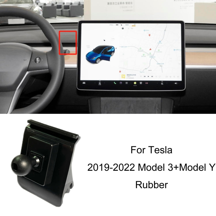 For Tesla Car Air Outlet Clip Phone Holder Base, 14-20 X Right + 16-21 S Right, 14-20 X Left + 16-21 S Left, 19-22 Model 3 Left, 19-22 Model 3+Model Y Rubber, 21-22 Model 3+Model Y Stuck On Screen, 21-22 Model Y Stuck On Steering Wheel Left