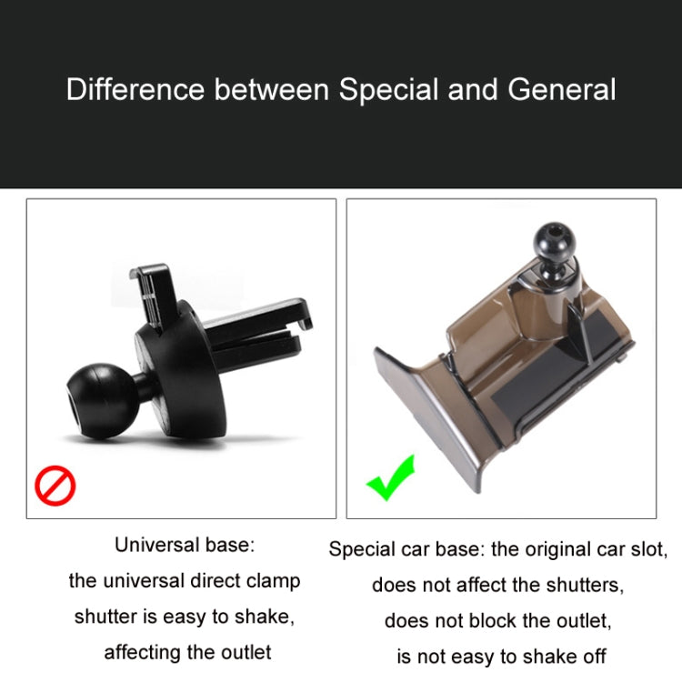 For Tesla Car Air Outlet Clip Phone Holder Base, 14-20 X Right + 16-21 S Right, 14-20 X Left + 16-21 S Left, 19-22 Model 3 Left, 19-22 Model 3+Model Y Rubber, 21-22 Model 3+Model Y Stuck On Screen, 21-22 Model Y Stuck On Steering Wheel Left