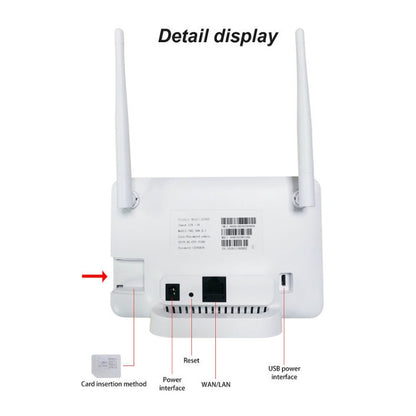4G CPE Wireless Plug-In Mobile Router Network Cable Mobile WiFi, EU Plug, Eurasian Version, Asian Version